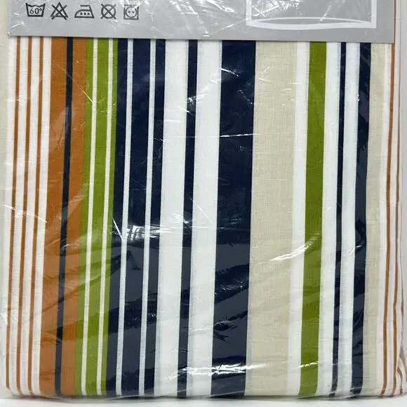 IKEA Tyra Rand King Duvet Cover + Pillowcases Striped 100% Cotton Maximalist New - Picture 4 of 11